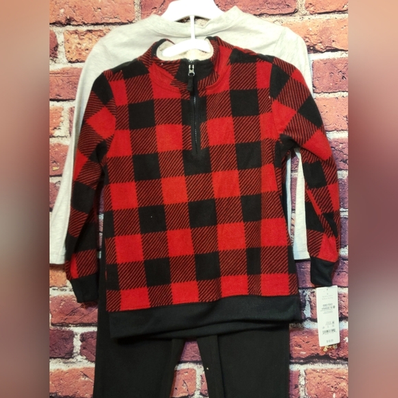 Carters 3piece Fleece Out Fit Toddler Boys - Picture 2 of 9